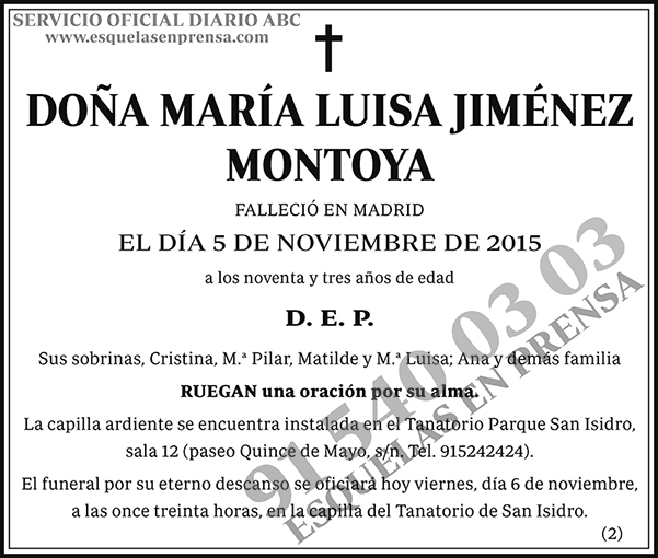 María Luisa Jiménez Montoya